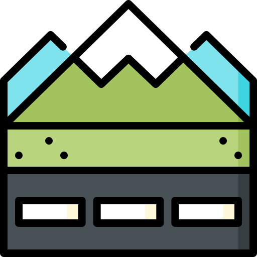Mountain and road icon