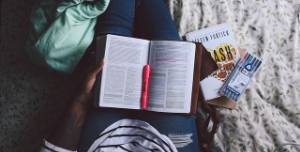 student studying